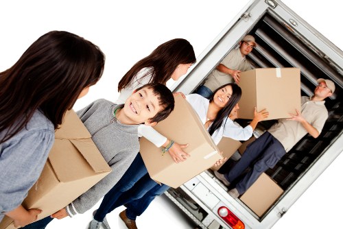 Removal van and boxes for a transparent Redbridge moving quote