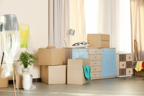 Furniture removals preparation in Redbridge with wrapped household items