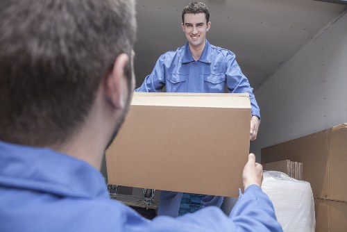 Removals service in Redbridge with moving boxes and furniture
