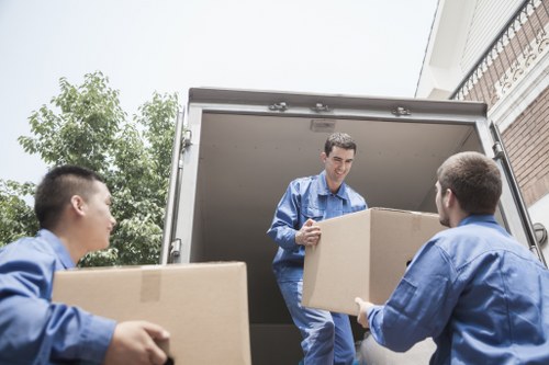 Commercial moving team planning a Redbridge business relocation