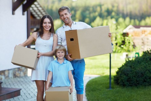 Packing boxes and preparing for a flat move in Redbridge