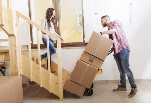 Mid-move loading process showing efficient Redbridge removals handling